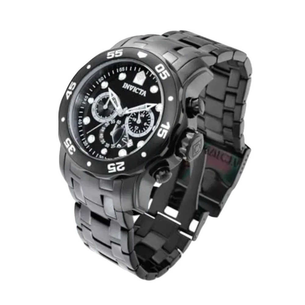 Invicta Pro Diver 0076 Chronograph Watch 48 mm Black Ion Plated Stainless Steel - Picture 4 of 16